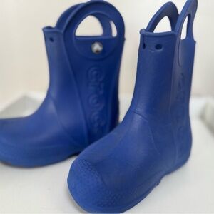 Crocs Rain Boots Toddler C10 Blue GUC